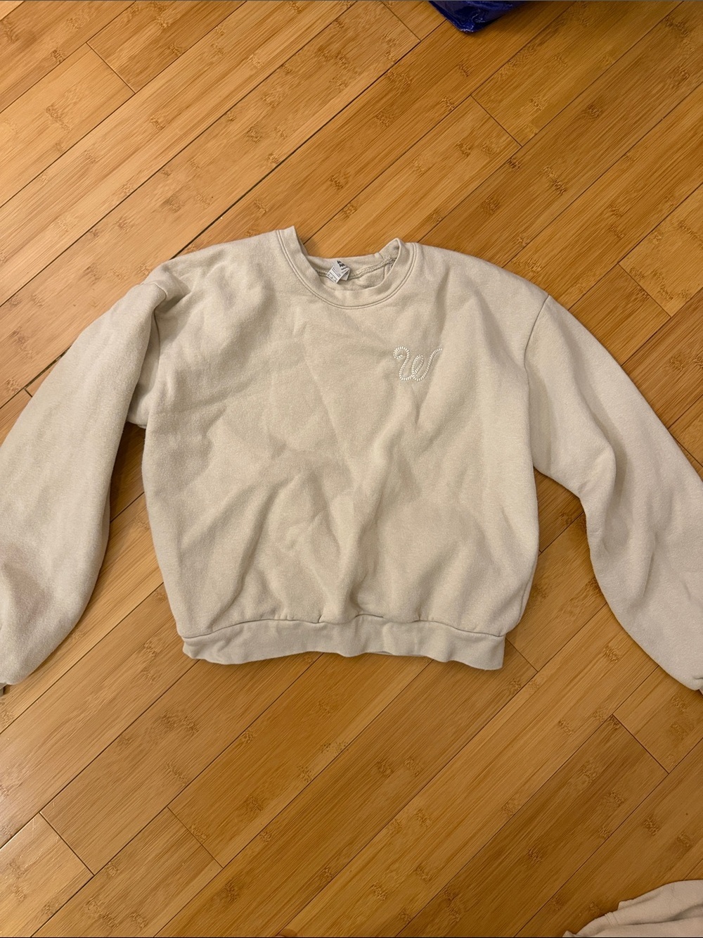 American Apparel Reflex Fleece Crewneck in Light Beige